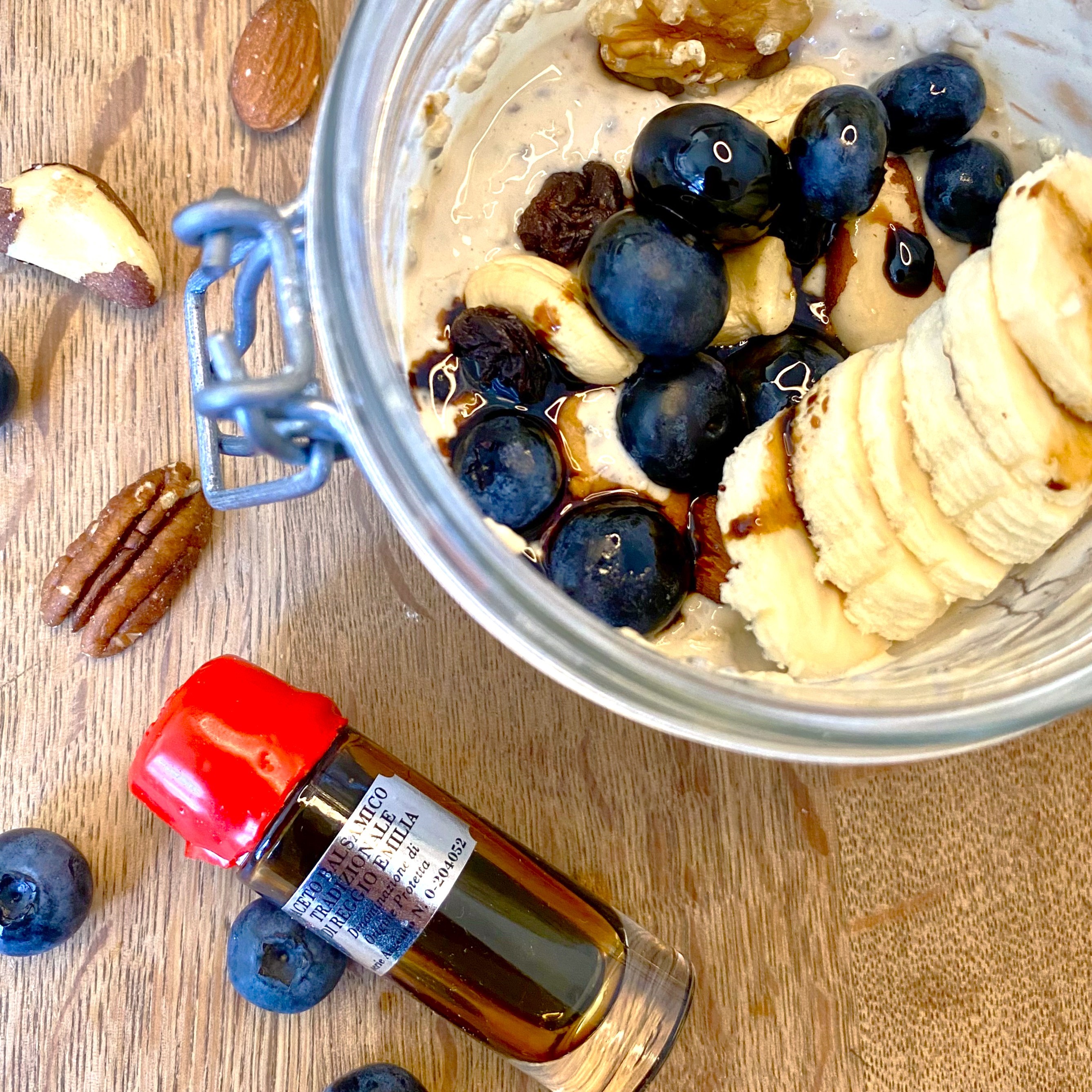 Overnight Oats Porridge Rezept mit Aceto Balsamico Tradizionale DOP